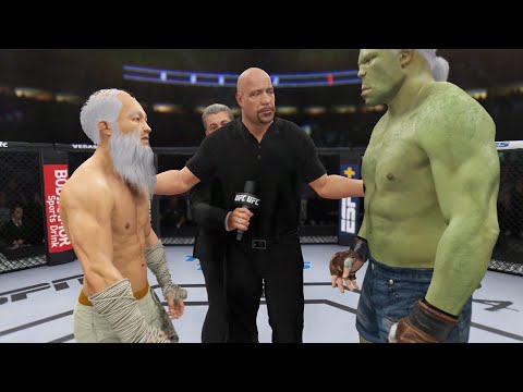 Old Bruce Lee vs. Old Hulk - EA Sports UFC 4 - Crazy UFC 👊🤪🐲