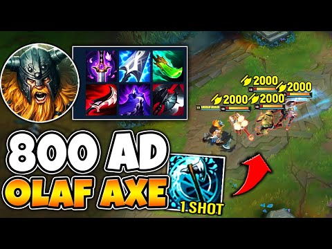 When Olaf hits 800 AD his Axes literally one shot you (NEW AD RECORD)