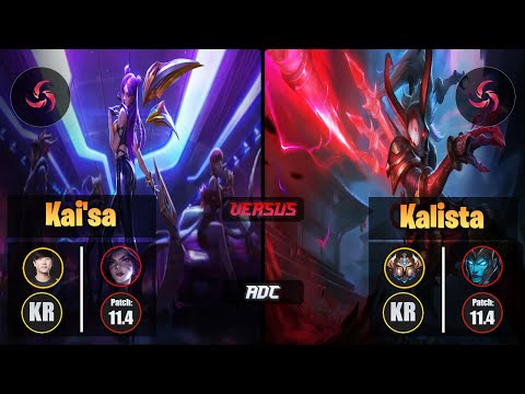 Ruler KAI'SA (ADC) [Hail of Blades] VS KALISTA - Challenger KR Patch 11.4