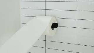 스티커 접착식 블랙 휴지걸이/아크릴휴지걸이/두루마리 휴지걸이/모던 인테리어 소품