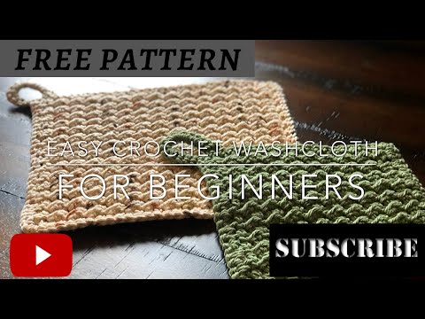 ✨ Easy Crochet Washcloth for Beginners ✨