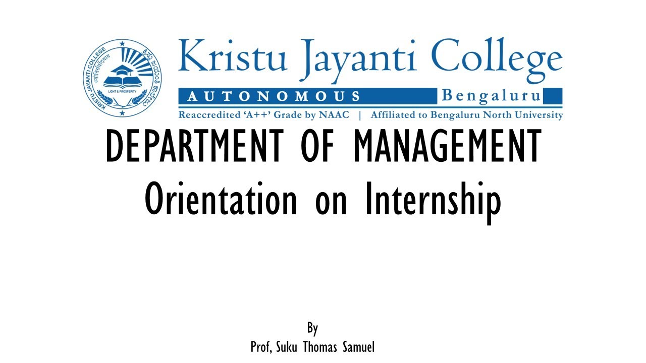 Video Tutorial on BBA Internship Report writing