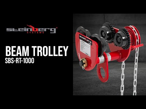 video - Beam Trolley - 1,000 kg - flange width range 77 - 133 mm - with chain