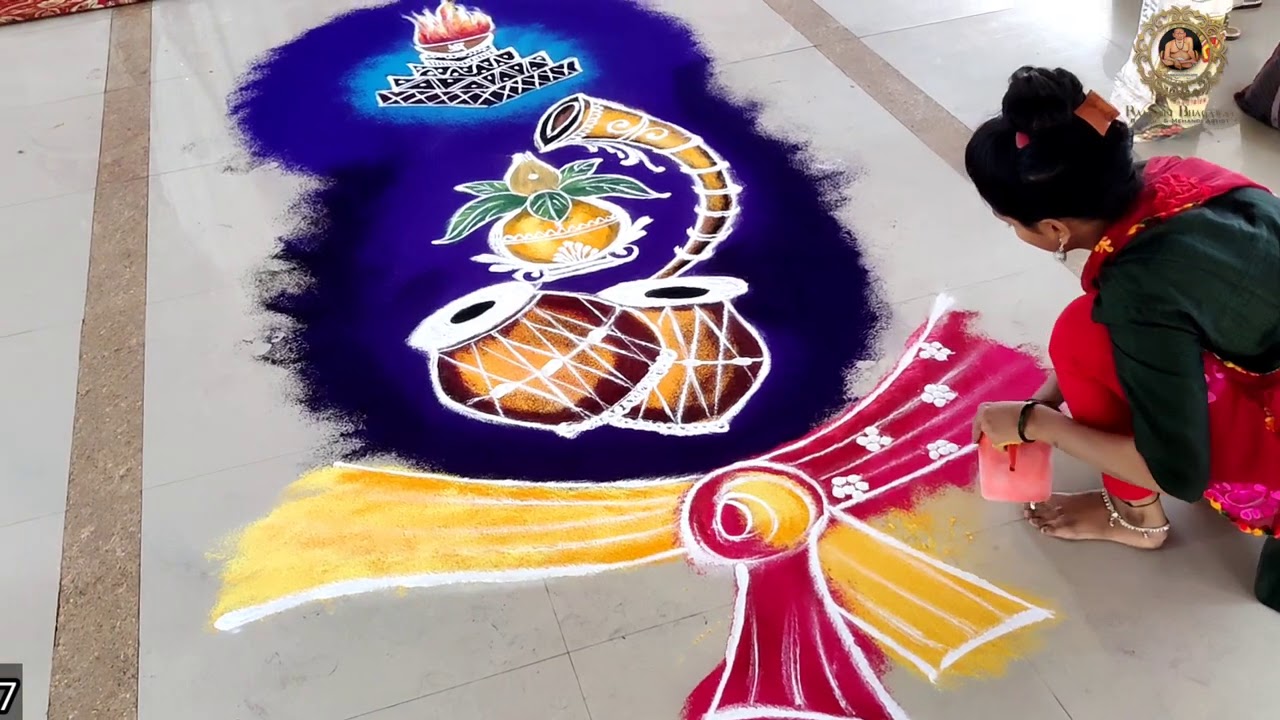 Beautiful wedding rangoli design marriage function by rajashri junnarkar bhagawat
