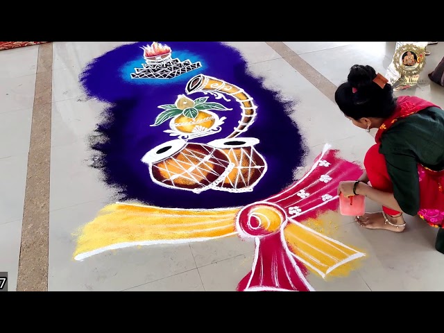 Beautiful wedding rangoli design marriage function by rajashri junnarkar bhagawat