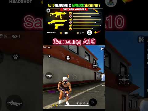 Samsung A10 Headshot sensitivity settings for Free Fire || Auto headshot tricks and tips 🔥