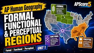 Formal, Functional & Perceptual Regions Explained (AP Human Geography Unit 1)