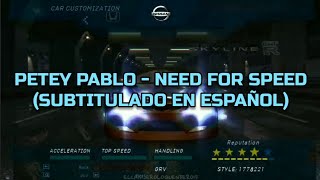 Petey Pablo - Need For Speed | Letra en español [Need For Speed Underground]