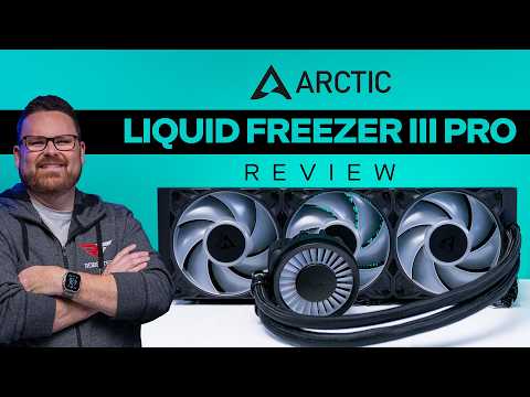 ARCTIC Liquid Freezer III Pro 360 - AIO CPU Cooler, 3 x 120 mm Water Cooling, 38 mm Radiator, PWM Pump, VRM Fan, AMD AM5/AM4, Intel LGA1851/1700 Contact Frame - Black video review thumbnail