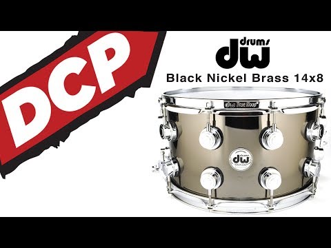 DW Collectors Black Nickel Over Brass Snare Drum 14x8 Chrome Hardware image 3