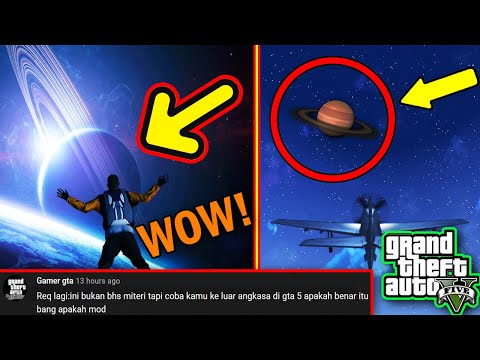 EKSPERIMEN PERGI KE MAP LUAR ANGKASA DI GAME GTA 5 - Rahasia Misteri Easter Egg Di GTA 5! NO HOAX