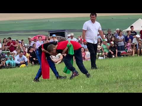 Сабантуй 2019 Малое Рыбушкино Борьба на кушаках