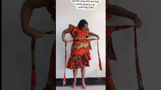 ELEGANT ANKARA WRAP SKIRT AND TOP #latestafricaprint #zamakalefashion #ankarastyles #tailor #ankara