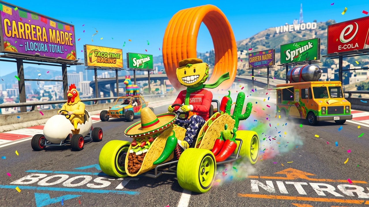 LA CARRERA MAS MEGA LOCA DE GTA 5 ONLINE