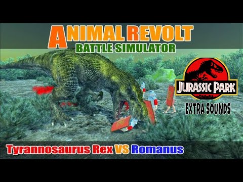 Jurassic Park Tyrannosaurus Rex vs Romanus - Animal Revolt Battle Simulator