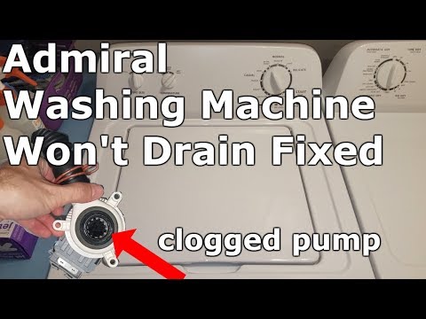 Washing Machine Won't Drain (Admiral, Amana, Whirlpool)