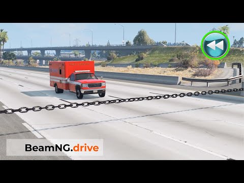 Reverse Cars Vs Chain Bulge Crashes#19_BeamNG.drive