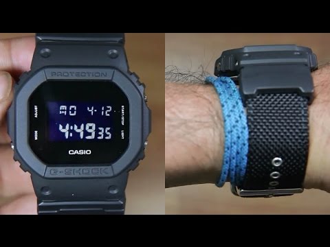 CASIO G-SHOCK DW-5600BBN-1A CLOTH BAND - UNBOXING