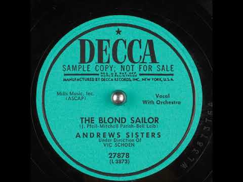 The Blond Sailor ~ Andrews Sisters with Orchestra (1951)
