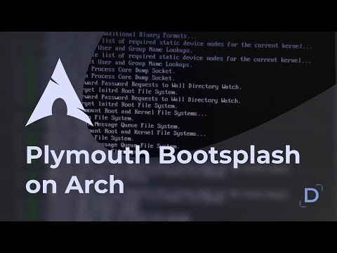 How to add bootsplash on Arch linux | Plymouth on Arch | Dwix