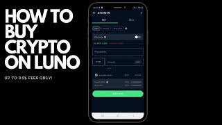HOW TO BUY CRYPTO ON LUNO | LOW FEES