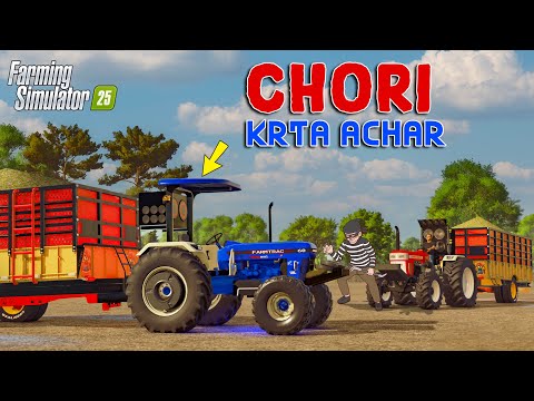 Makki di bhari trali chori😱  Happy nu pta v nhi lagga | FS25 | Spanker Farming