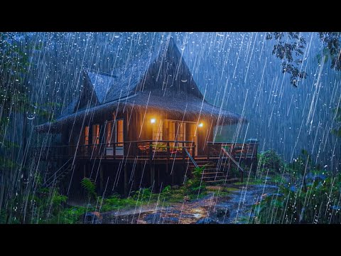 FORTI PIOGGE per Sonno Profondo e Rilassati in 3 minuti - Suono perfetto della Pioggia nella Foresta