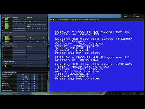 MUBPlay playing a MUB file on an MSX