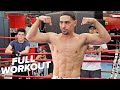 DANNY GARCIA SHOWS NEW BEEFED UP PHYSIQUE AT 154LBS! LOOKS SOLID DAYS AWAY FROM BENAVIDEZ JR FIGHT!