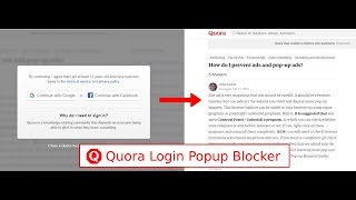 Quora Login Popup Blocker : Say Goodbye to those annoying login popups