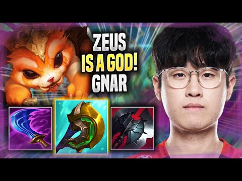 ZEUS IS A GOD WITH GNAR! - T1 Zeus Plays Gnar TOP vs Renekton! | Season 2022