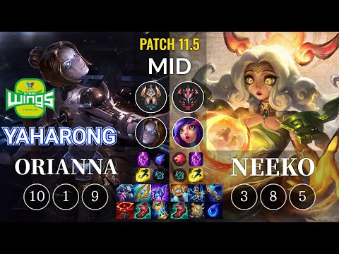 JAG Yaharong Orianna vs Neeko Mid - KR Patch 11.5