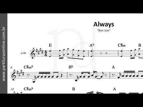 Always ♪ Bon Jovi | Partitura