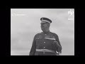 UK: RSM RONALD BRITTAIN'S LAST PARADE AT ALDERSHOT BEFORE RETIREMENT (1954)