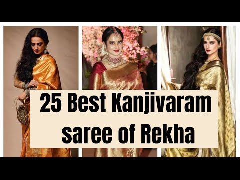 Rekha's Signature Kanjeevaram silk Saree| Best Kanjeevaram saree of Rekha