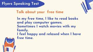Flyers speaking test - free time