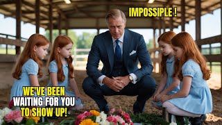 Millionaire CEO sees quadruplet girls selling flowers at his mother's grave - they look like him
