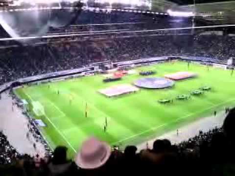 Deutschland vs. Georgien, Nationalhymne, 11.10.2015, Leipzig, Red Bull Arena