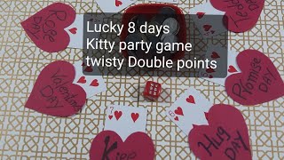 Valentine's day Kitty party game ❤ प्यार के 8 दिन/ interesting n twisty Double points game
