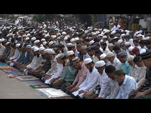 Video Thumbnail: Eid prayers held near mosques destroyed in Myanmar quake | AFP