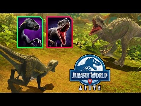 INDORAPTOR vs INDOMINUS REX (JURASSIC WORLD ALIVE)