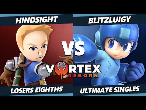 Vortex Legends 4 Top 8 - Hindsight (Mii Swordfighter) Vs. BlitzLuigy (Mega Man) SSBU Ultimate
