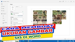 cara membuat ukuran gambar 5x5 di word