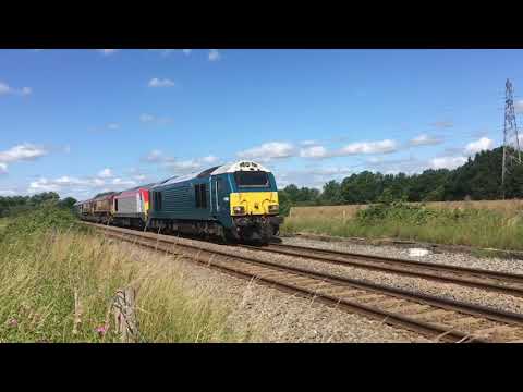 ***RARE*** DB Cargo 5 Loco Convoy 0Z68 with Foreign Class 66s at Stenson Jn 17/07/20