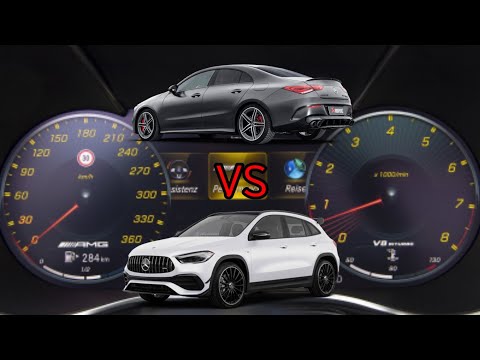 CLA 45s vs GLA 45s AMG - Acceleration 0-250