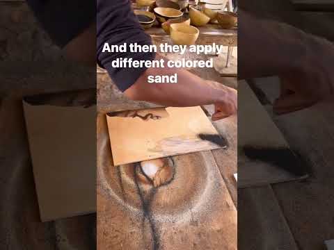 Sand painting on Gorée island #shorts  #traveltips #senegal