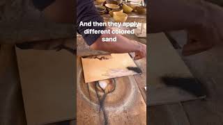 Sand painting on Gorée island #shorts  #traveltips #senegal