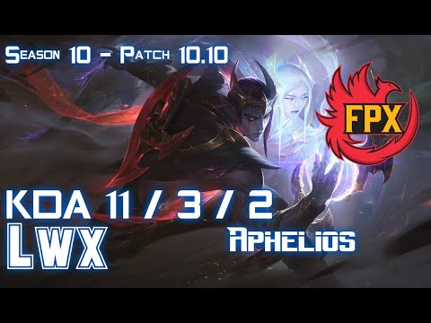 FPX Lwx APHELIOS vs EZZREAL ADC - Patch 10.10 KR Ranked