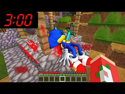 Sonic died without his heart at 3:00 AM in Minecraft.