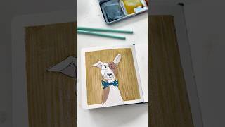 Simple dog in watercolor